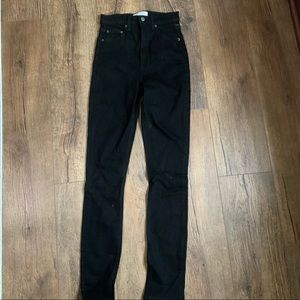 Reformation black high rise jeans 24